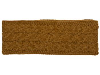 styleBREAKER Damen Strick Stirnband einfarbig mit Zopfmuster, Thermo Fleece Futter, Winter Headband Uni 04026058