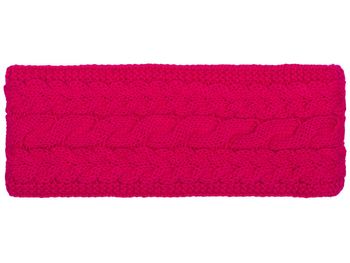 styleBREAKER Damen Strick Stirnband einfarbig mit Zopfmuster, Thermo Fleece Futter, Winter Headband Uni 04026058