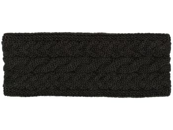 styleBREAKER Damen Strick Stirnband einfarbig mit Zopfmuster, Thermo Fleece Futter, Winter Headband Uni 04026058