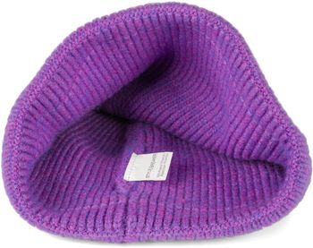 styleBREAKER Unisex Strickmütze mit Rippenmuster und breiter Krempe, Feinstrick Mütze doppelt gestrickt, Strick Beanie 04024190