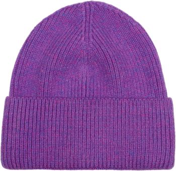 styleBREAKER Unisex Strickmütze mit Rippenmuster und breiter Krempe, Feinstrick Mütze doppelt gestrickt, Strick Beanie 04024190
