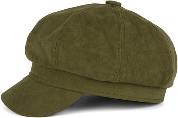 styleBREAKER Damen Ballonmütze aus weichem Stoff, Schirmmütze Vintage Style, Bakerboy Schiebermütze, Newsboy Cap 04023086