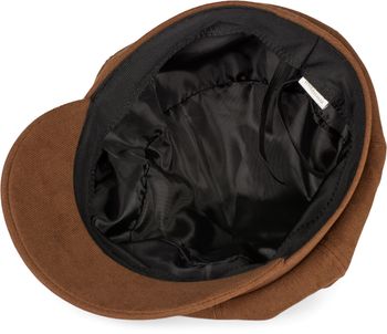 styleBREAKER Damen Ballonmütze aus weichem Stoff, Schirmmütze Vintage Style, Bakerboy Schiebermütze, Newsboy Cap 04023086