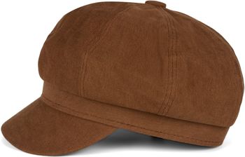 styleBREAKER Damen Ballonmütze aus weichem Stoff, Schirmmütze Vintage Style, Bakerboy Schiebermütze, Newsboy Cap 04023086