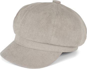 styleBREAKER Damen Ballonmütze aus weichem Stoff, Schirmmütze Vintage Style, Bakerboy Schiebermütze, Newsboy Cap 04023086