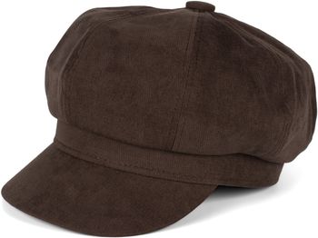styleBREAKER Damen Ballonmütze aus weichem Stoff, Schirmmütze Vintage Style, Bakerboy Schiebermütze, Newsboy Cap 04023086