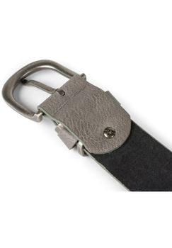 styleBREAKER Unisex Gürtel Unifarben mit Metall an der Gürtelschlaufe, Kunstleder Einfarbig, Hüftgürtel, kürzbar 03010123