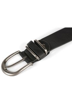 styleBREAKER Unisex Gürtel Unifarben mit Metall an der Gürtelschlaufe, Kunstleder Einfarbig, Hüftgürtel, kürzbar 03010123
