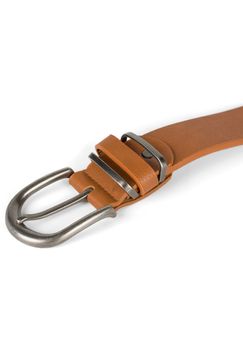 styleBREAKER Unisex Gürtel Unifarben mit Metall an der Gürtelschlaufe, Kunstleder Einfarbig, Hüftgürtel, kürzbar 03010123