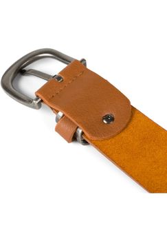 styleBREAKER Unisex Gürtel Unifarben mit Metall an der Gürtelschlaufe, Kunstleder Einfarbig, Hüftgürtel, kürzbar 03010123