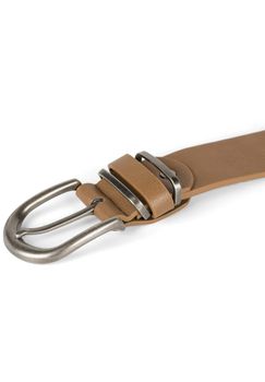styleBREAKER Unisex Gürtel Unifarben mit Metall an der Gürtelschlaufe, Kunstleder Einfarbig, Hüftgürtel, kürzbar 03010123