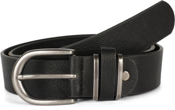 styleBREAKER Unisex Gürtel Unifarben mit Metall an der Gürtelschlaufe, Kunstleder Einfarbig, Hüftgürtel, kürzbar 03010123