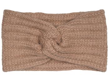 styleBREAKER Damen Strick Stirnband mit Rippstrickmuster und Twist Knoten, Rippmuster, warmes Winter Haarband, Headband 04026059