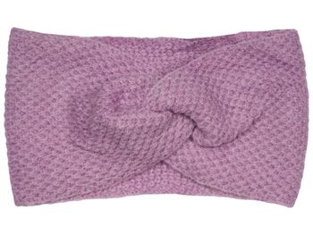 styleBREAKER Damen Strick Stirnband mit Waffelpatent Strickmuster und Twist Knoten, warmes Winter Haarband, Headband 04026060