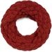 styleBREAKER Damen Strick Loop Schal Einfarbig mit Bubblemuster, warmer Winter Strickschal, Raspberry Pattern Schlauchschal 01018167