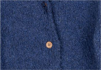 styleBREAKER Damen Boucle Strick Cardigan mit Knopfleiste, Strickjacke einfarbig, Bouclé Strickweste, Onesize 08010081