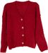 styleBREAKER Damen Boucle Strick Cardigan mit Knopfleiste, Strickjacke einfarbig, Bouclé Strickweste, Onesize 08010081