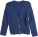 styleBREAKER Damen Boucle Strick Cardigan mit Knopfleiste, Strickjacke einfarbig, Bouclé Strickweste, Onesize 08010081