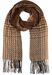 styleBREAKER Damen Feinstrick Schal mit bunt gestreiftem Zick-Zack Muster und Fransen, warme Winter Stola mehrfarbig 01017149