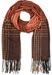 styleBREAKER Damen Feinstrick Schal mit bunt gestreiftem Zick-Zack Muster und Fransen, warme Winter Stola mehrfarbig 01017149