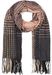 styleBREAKER Damen Feinstrick Schal mit bunt gestreiftem Zick-Zack Muster und Fransen, warme Winter Stola mehrfarbig 01017149