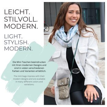 styleBREAKER Damen Mini Bag Umhängetasche mit Rauten Steppmuster, Drehverschluss, Stepptasche, Einfarbig gesteppt 02012377