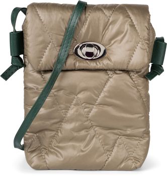 styleBREAKER Damen Mini Bag Umhängetasche mit Rauten Steppmuster, Drehverschluss, Stepptasche, Einfarbig gesteppt 02012377