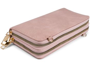 styleBREAKER Damen 2 in 1 Mini Bag Umhängetasche mit Rauten Prägung, Geldbörse, Handytasche, Schultertasche 02012379