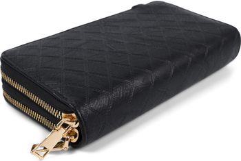 styleBREAKER Damen 2 in 1 Mini Bag Umhängetasche mit Rauten Prägung, Geldbörse, Handytasche, Schultertasche 02012379