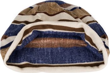 styleBREAKER Unisex Feinstrick Beanie Mütze mit buntem Streifen Muster, Leichte Longbeanie mehrfarbig gestreift 04024194