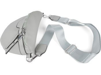 styleBREAKER Damen Umhängetasche in Halbmond Form, abnehmbarer verstellbarer Schultergurt, Einfarbige Handtasche 02012380