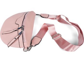 styleBREAKER Damen Umhängetasche in Halbmond Form, abnehmbarer verstellbarer Schultergurt, Einfarbige Handtasche 02012380