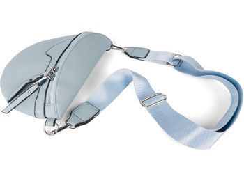 styleBREAKER Damen Umhängetasche in Halbmond Form, abnehmbarer verstellbarer Schultergurt, Einfarbige Handtasche 02012380