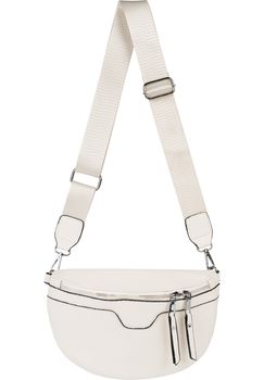 styleBREAKER Damen Umhängetasche in Halbmond Form, abnehmbarer verstellbarer Schultergurt, Einfarbige Handtasche 02012380