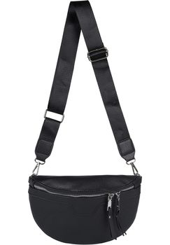 styleBREAKER Damen Umhängetasche in Halbmond Form, abnehmbarer verstellbarer Schultergurt, Einfarbige Handtasche 02012380