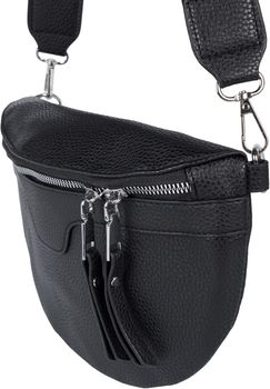 styleBREAKER Damen Umhängetasche in Halbmond Form, abnehmbarer verstellbarer Schultergurt, Einfarbige Handtasche 02012380