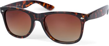 styleBREAKER Unisex Nerd Sonnenbrille mit Kunststoff Rahmen und Polarisierten Blendfreien Gläsern, Retro Style 09020132