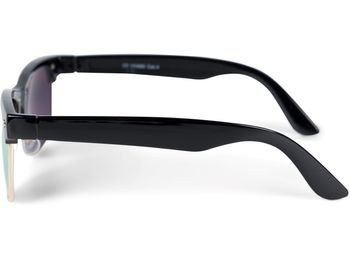 styleBREAKER Kinder Sonnenbrille im Retro Design mit ovalen Gläsern | Materialmix aus Kunststoff und Metall | für Kleinkinder 2 bis 5 Jahre