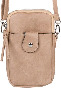 styleBREAKER Damen Umhängetasche klein mit Reißverschluss, Mini Bag Handtasche Einfarbig verstellbar, Handytasche 02012382