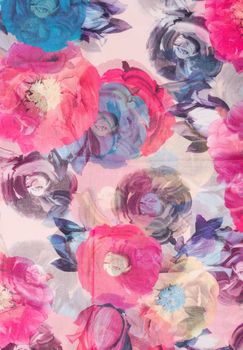 styleBREAKER Damen Loop Schal mit buntem Blumen Muster, leichter sommerlicher Schlauchschal mehrfarbig 01016217