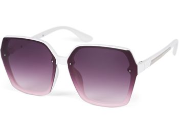 styleBREAKER Damen Butterfly Sonnenbrille mit großen rechteckigen Polycarbonat Gläsern Metall Verzierung, Oversize 09020140