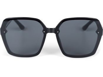 styleBREAKER Damen Butterfly Sonnenbrille mit großen rechteckigen Polycarbonat Gläsern Metall Verzierung, Oversize 09020140