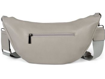 styleBREAKER Damen Halbmond Schultertasche groß | Crossbody Umhängetasche Handtasche mit 2 Wege Reißverschluss & verstellbarem Schultergurt 37 x 17 cm