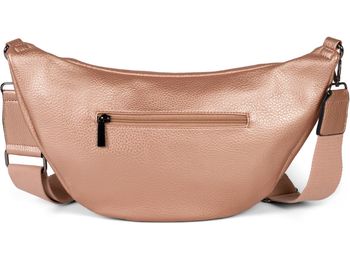 styleBREAKER Damen Halbmond Schultertasche groß | Crossbody Umhängetasche Handtasche mit 2 Wege Reißverschluss & verstellbarem Schultergurt 37 x 17 cm