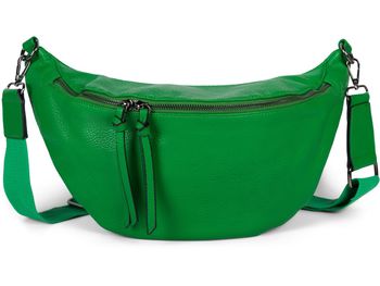 styleBREAKER Damen Halbmond Schultertasche groß | Crossbody Umhängetasche Handtasche mit 2 Wege Reißverschluss & verstellbarem Schultergurt 37 x 17 cm