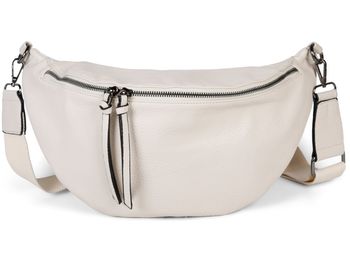 styleBREAKER Damen Halbmond Schultertasche groß | Crossbody Umhängetasche Handtasche mit 2 Wege Reißverschluss & verstellbarem Schultergurt 37 x 17 cm
