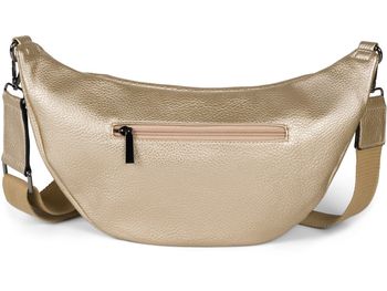 styleBREAKER Damen Halbmond Schultertasche groß | Crossbody Umhängetasche Handtasche mit 2 Wege Reißverschluss & verstellbarem Schultergurt 37 x 17 cm