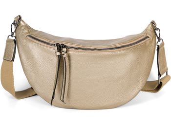 styleBREAKER Damen Halbmond Schultertasche groß | Crossbody Umhängetasche Handtasche mit 2 Wege Reißverschluss & verstellbarem Schultergurt 37 x 17 cm