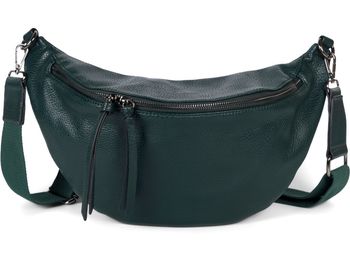 styleBREAKER Damen Halbmond Schultertasche groß | Crossbody Umhängetasche Handtasche mit 2 Wege Reißverschluss & verstellbarem Schultergurt 37 x 17 cm