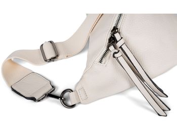 styleBREAKER Damen Halbmond Schultertasche groß | Crossbody Umhängetasche Handtasche mit 2 Wege Reißverschluss & verstellbarem Schultergurt 37 x 17 cm